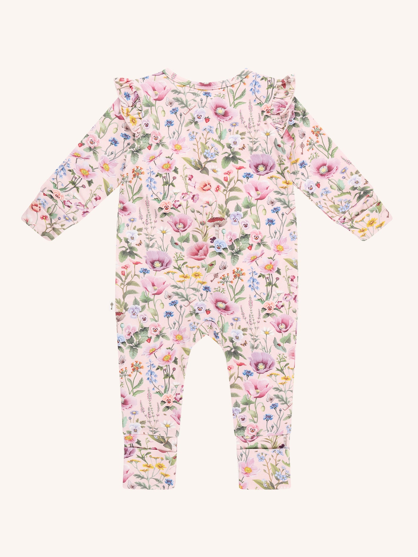 'Garden of Dreams' Precious Frill Coverall - Peach