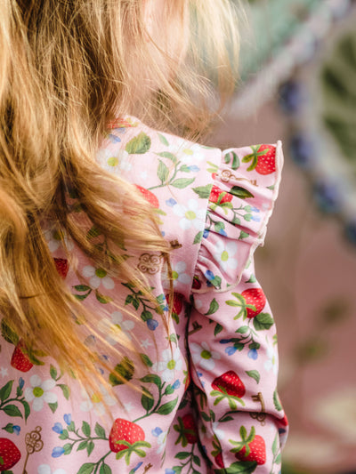 'Hearts Floral' Precious Frill Coverall - Pink