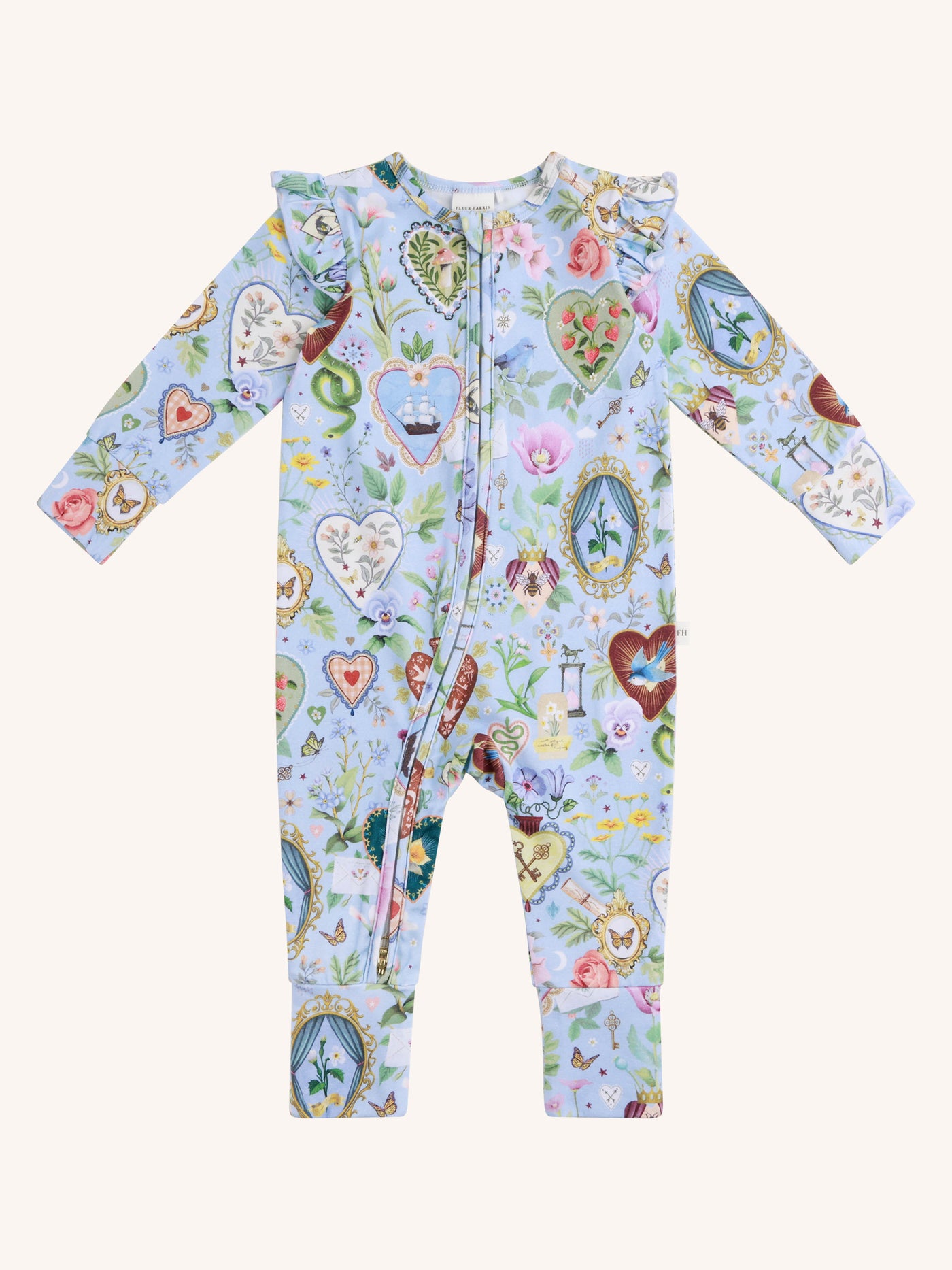 'Secret Diary' Precious Frill Coverall - Powder Blue