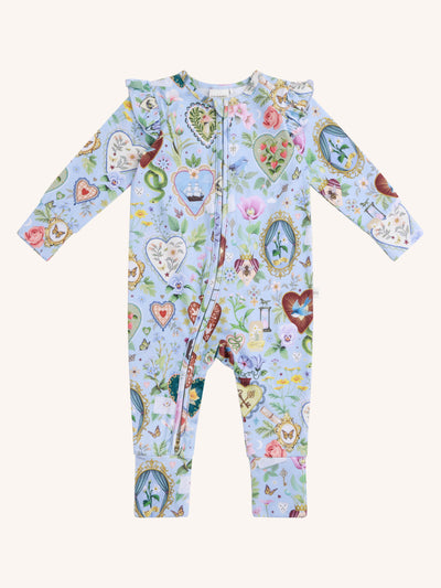 'Secret Diary' Precious Frill Coverall - Powder Blue