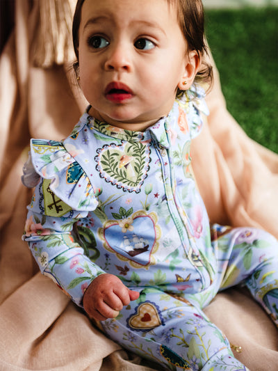 'Secret Diary' Precious Frill Coverall - Powder Blue