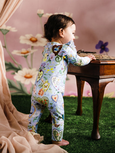 'Secret Diary' Precious Frill Coverall - Powder Blue