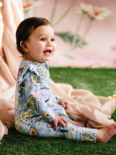 'Secret Diary' Precious Frill Coverall - Powder Blue