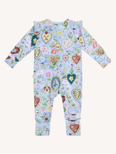'Secret Diary' Precious Frill Coverall - Powder Blue
