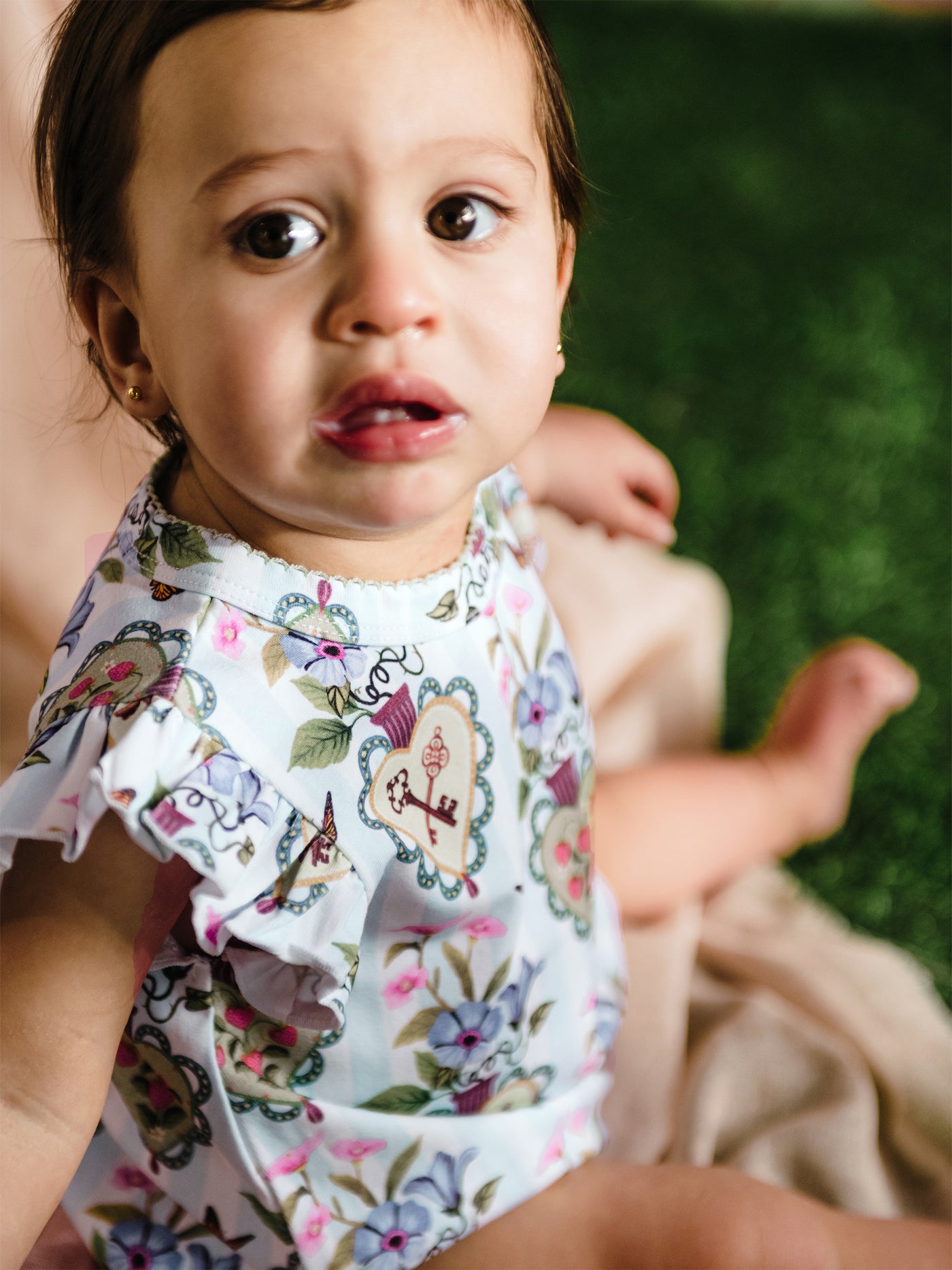'Secret Diary' Sweet Bubble Romper - Blue Stripe