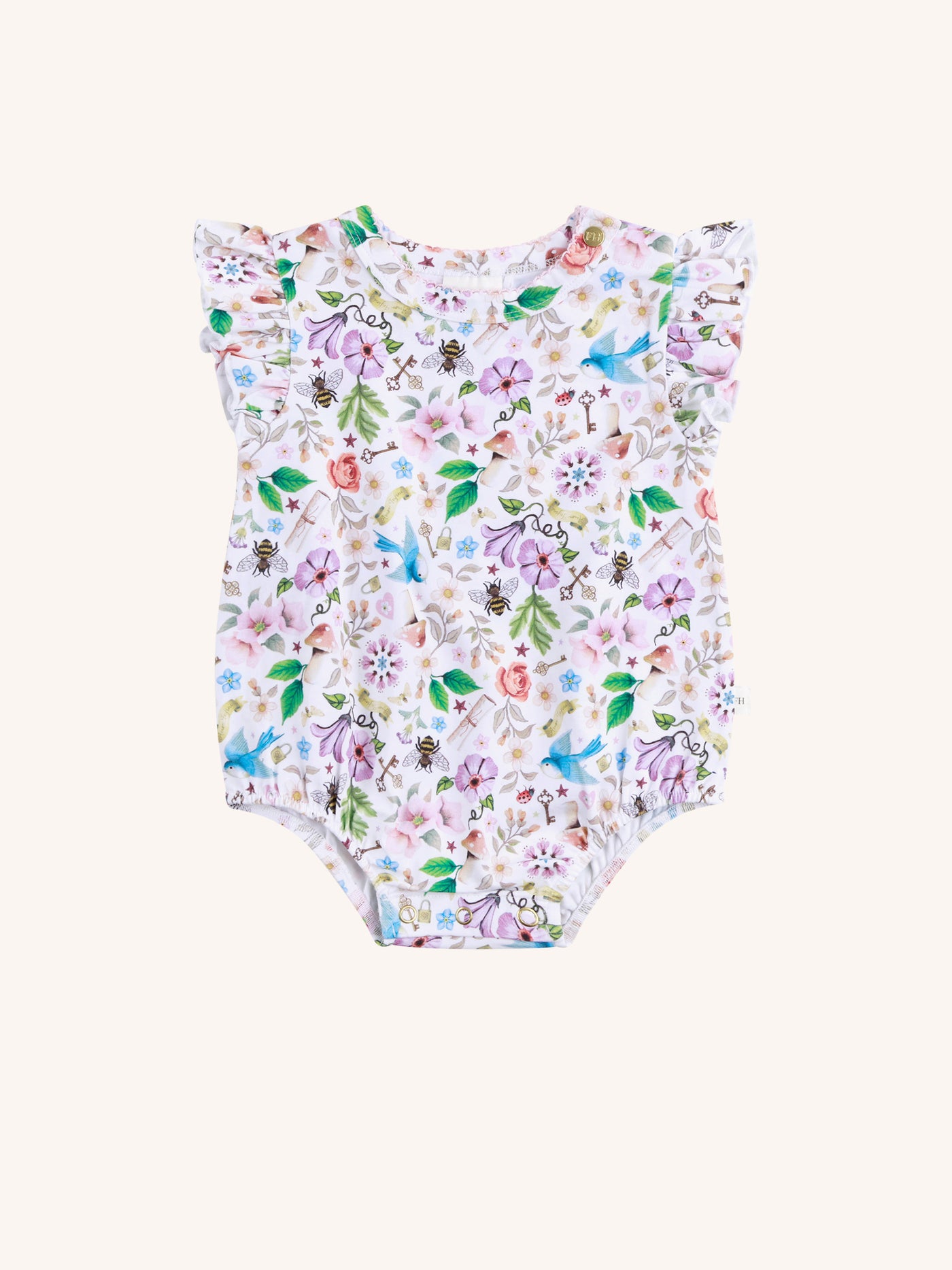 'Secret Diary' Sweet Bubble Romper - Egret