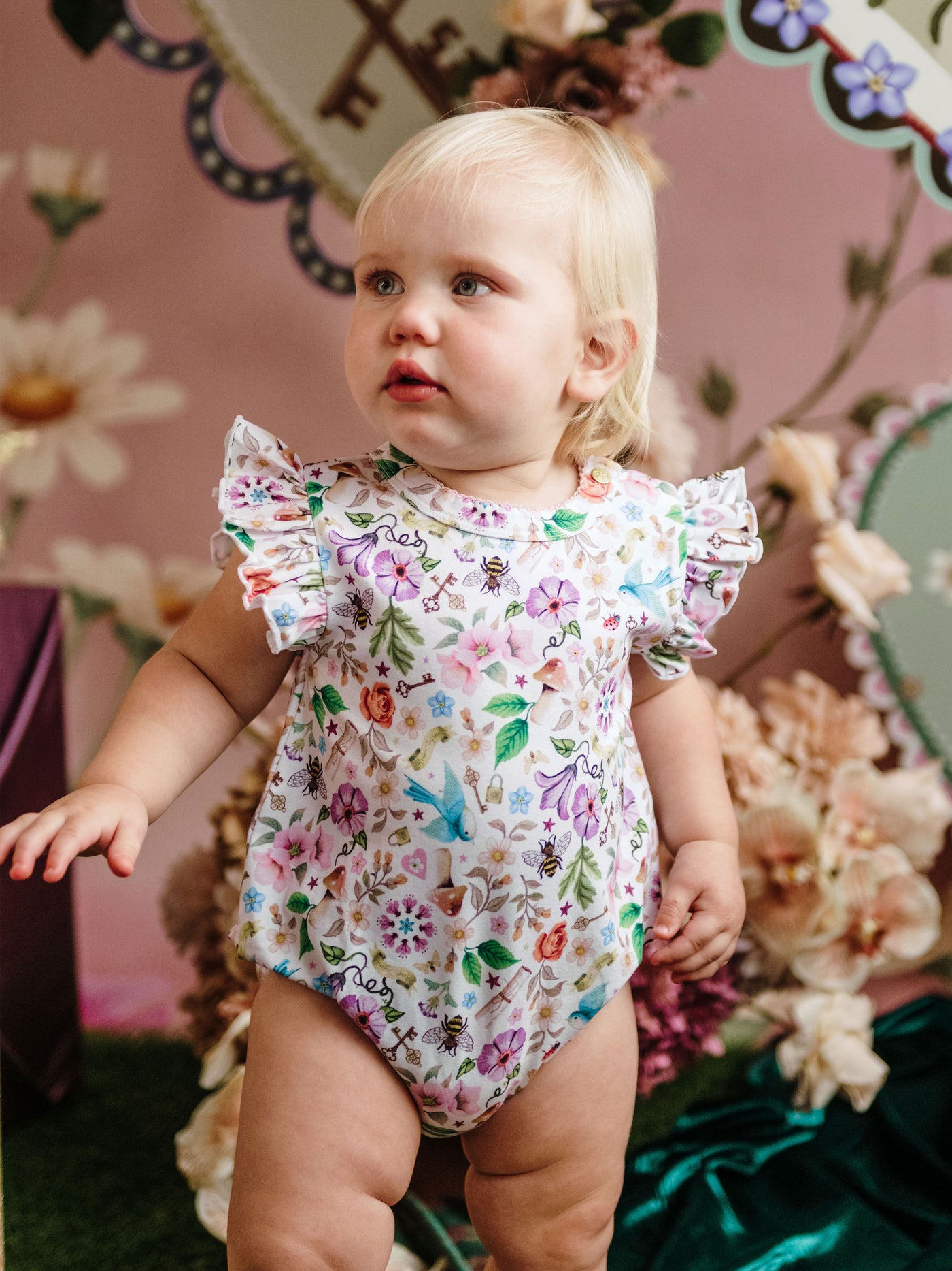 'Secret Diary' Sweet Bubble Romper - Egret