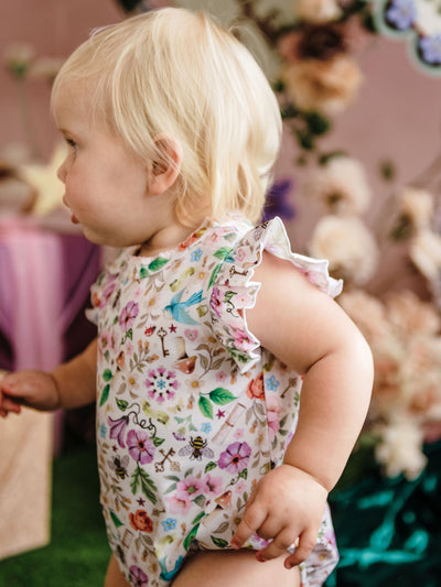 'Secret Diary' Sweet Bubble Romper - Egret