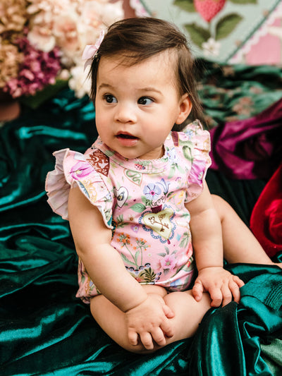 'All my Hearts' Sweet Bubble Romper - Parfait Pink