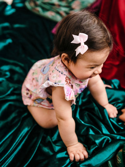 'All my Hearts' Sweet Bubble Romper - Parfait Pink