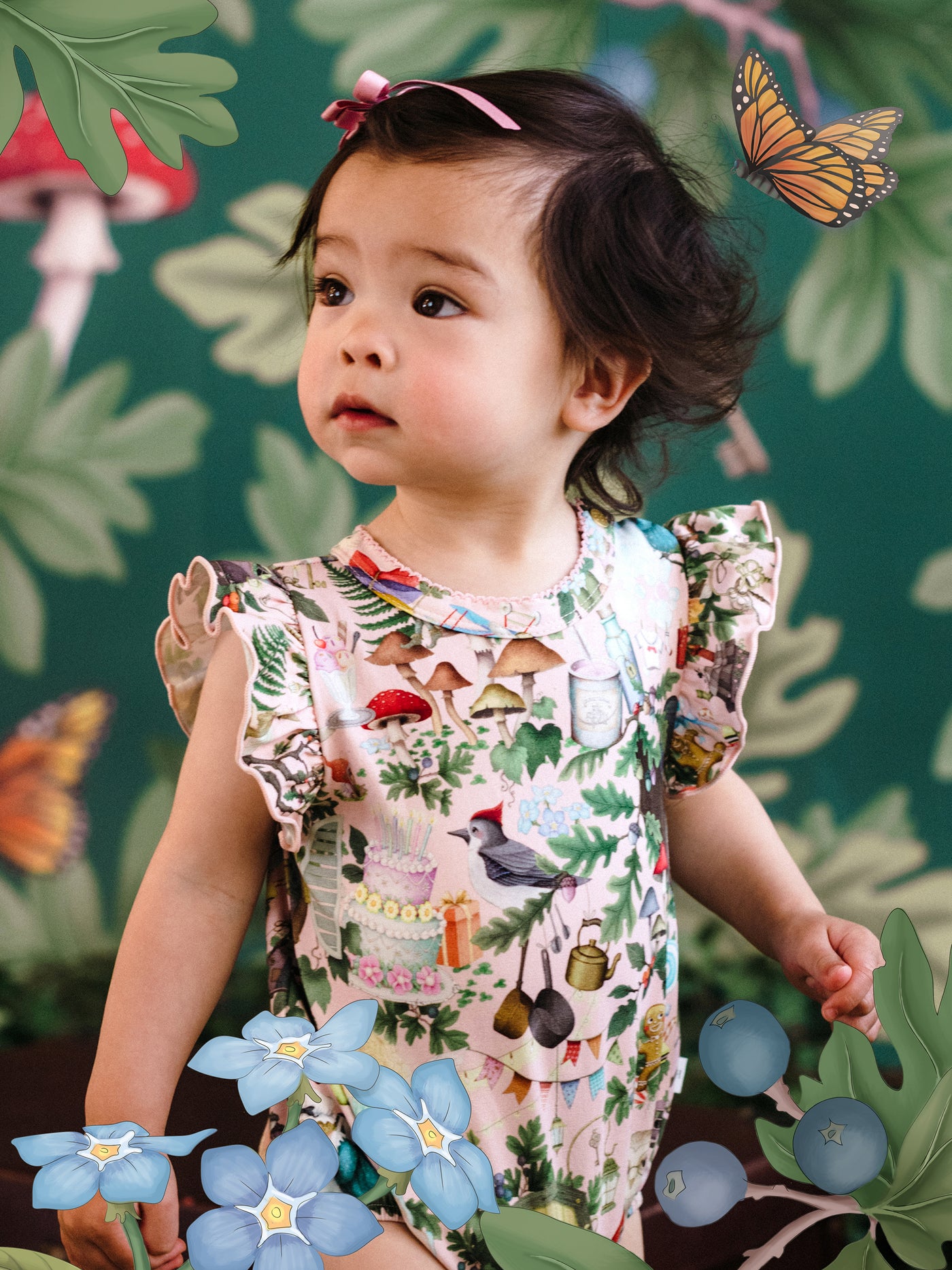 'Faraway Friends' Sweet Bubble Romper - Sugar Pink