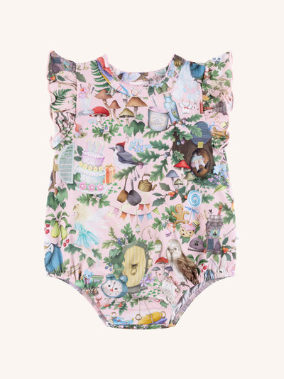 'Faraway Friends' Sweet Bubble Romper - Sugar Pink