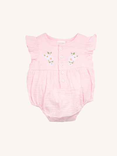 Wonderland Frill Romper - Pink Lavender