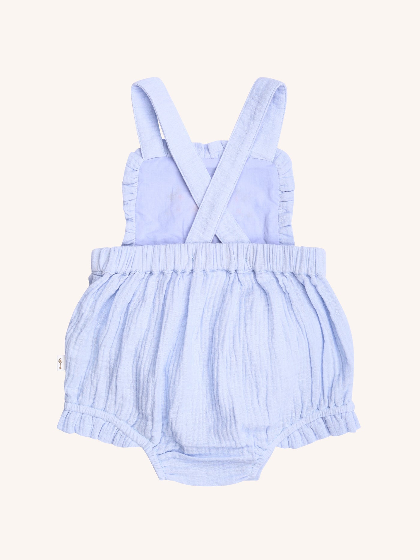 Botanical Frill Romper - Cornflower