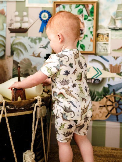 'Prehistorica' Timeless Shorty Coverall - Avocado
