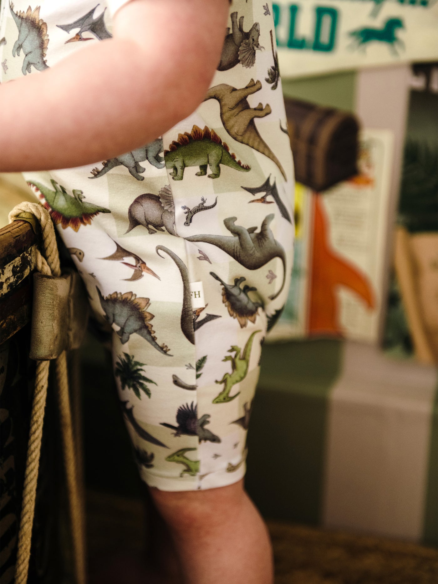'Prehistorica' Timeless Shorty Coverall - Avocado