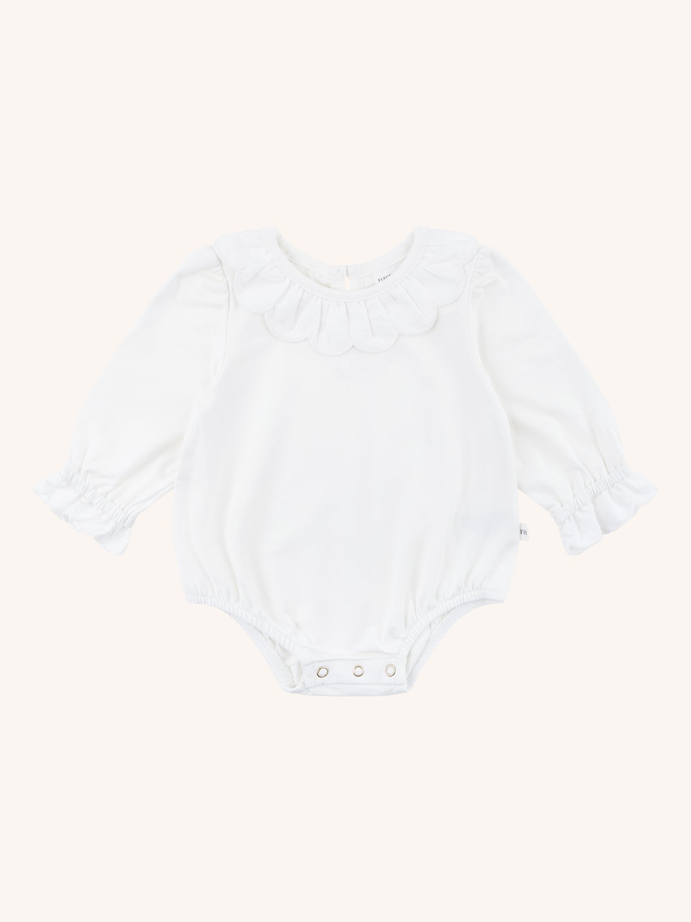 Petal Frill Bodysuit - Snow