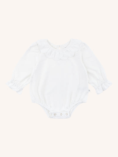 Petal Frill Bodysuit - Snow