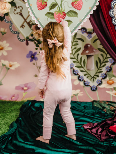 'All my Hearts' Precious Frill Coverall Set - 2 pack - Parfait Pink