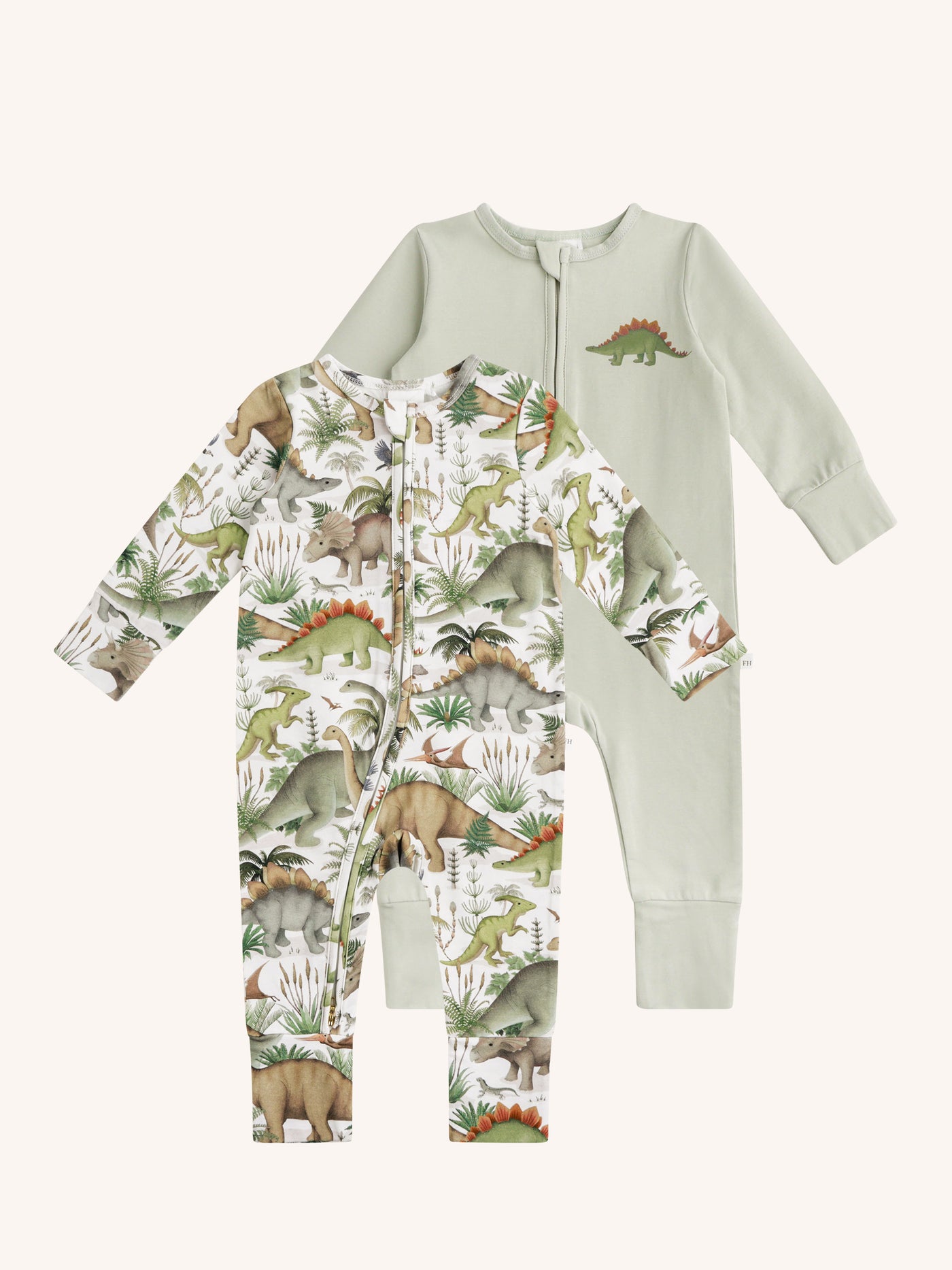 'Prehistorica' Timeless Coverall Set - 2 pack - Eggshell