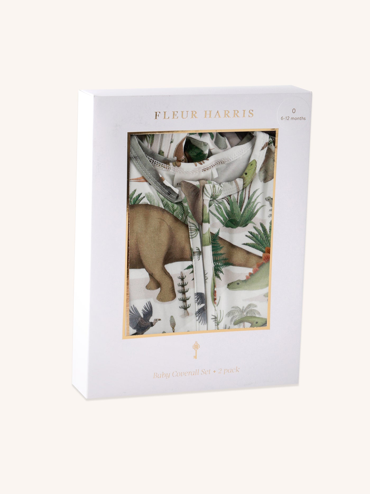 'Prehistorica' Timeless Coverall Set - 2 pack - Eggshell