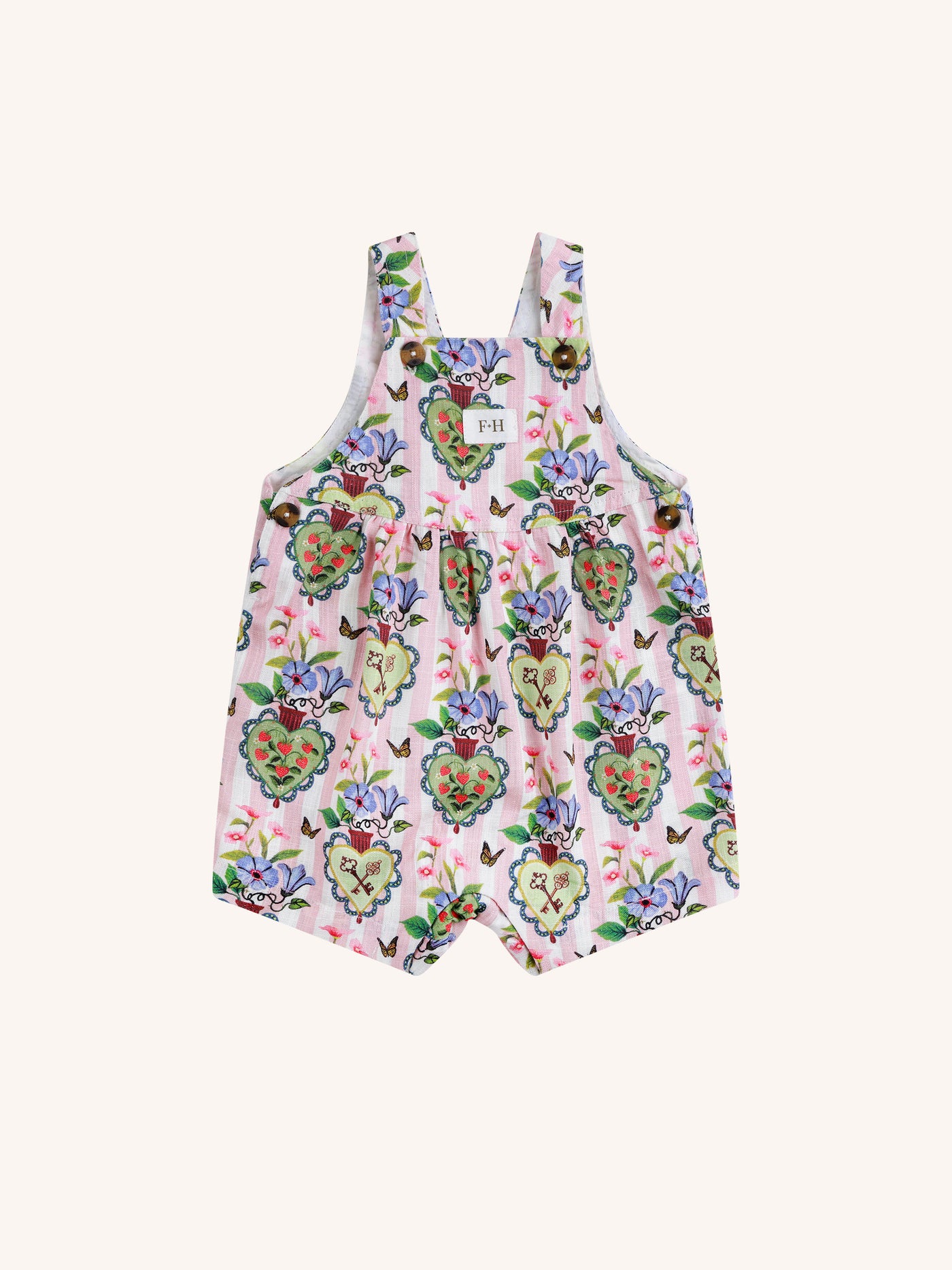 'Hearts' Lulu Shortall - Pink Stripe