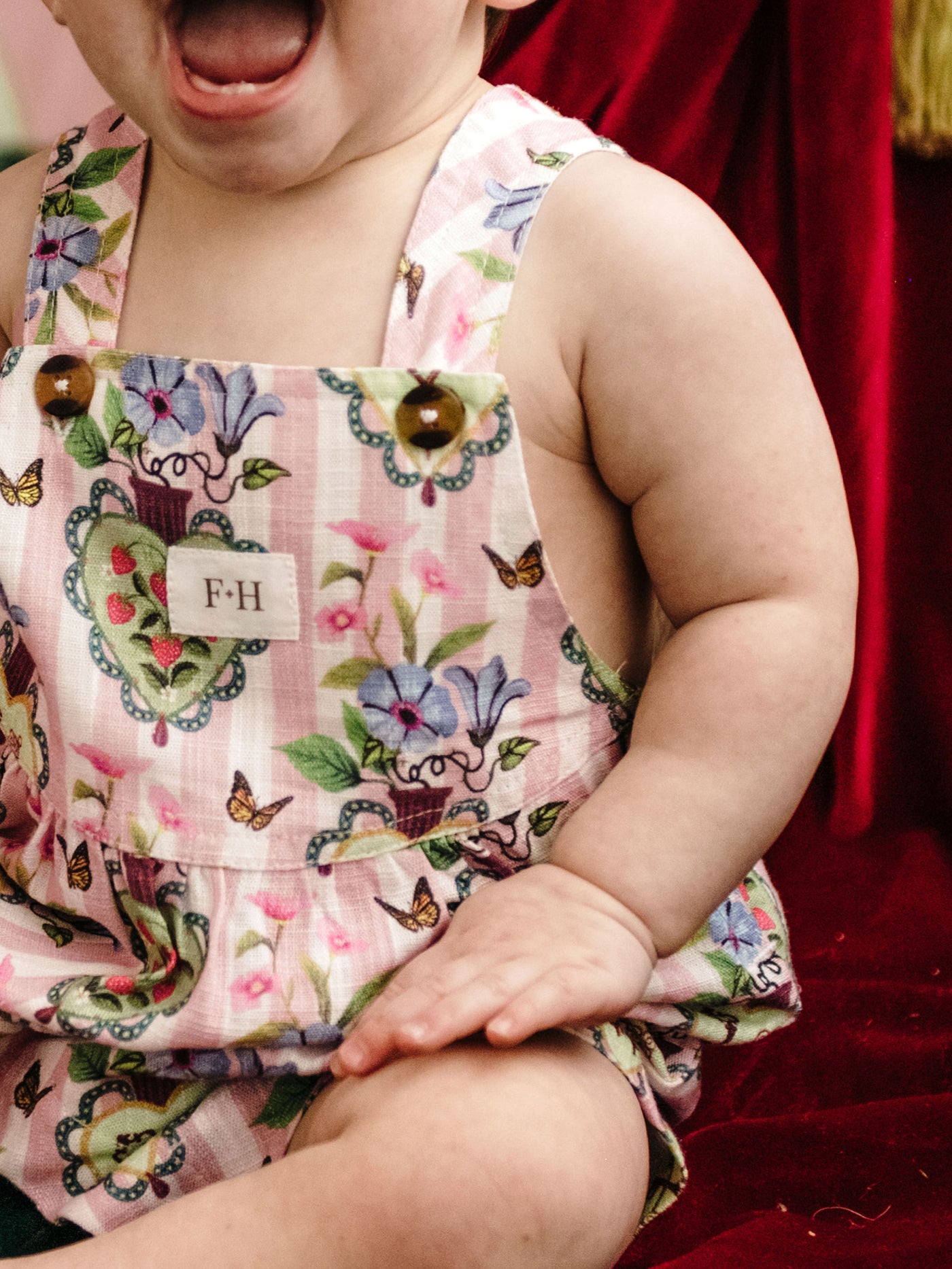 'Hearts' Lulu Shortall - Pink Stripe