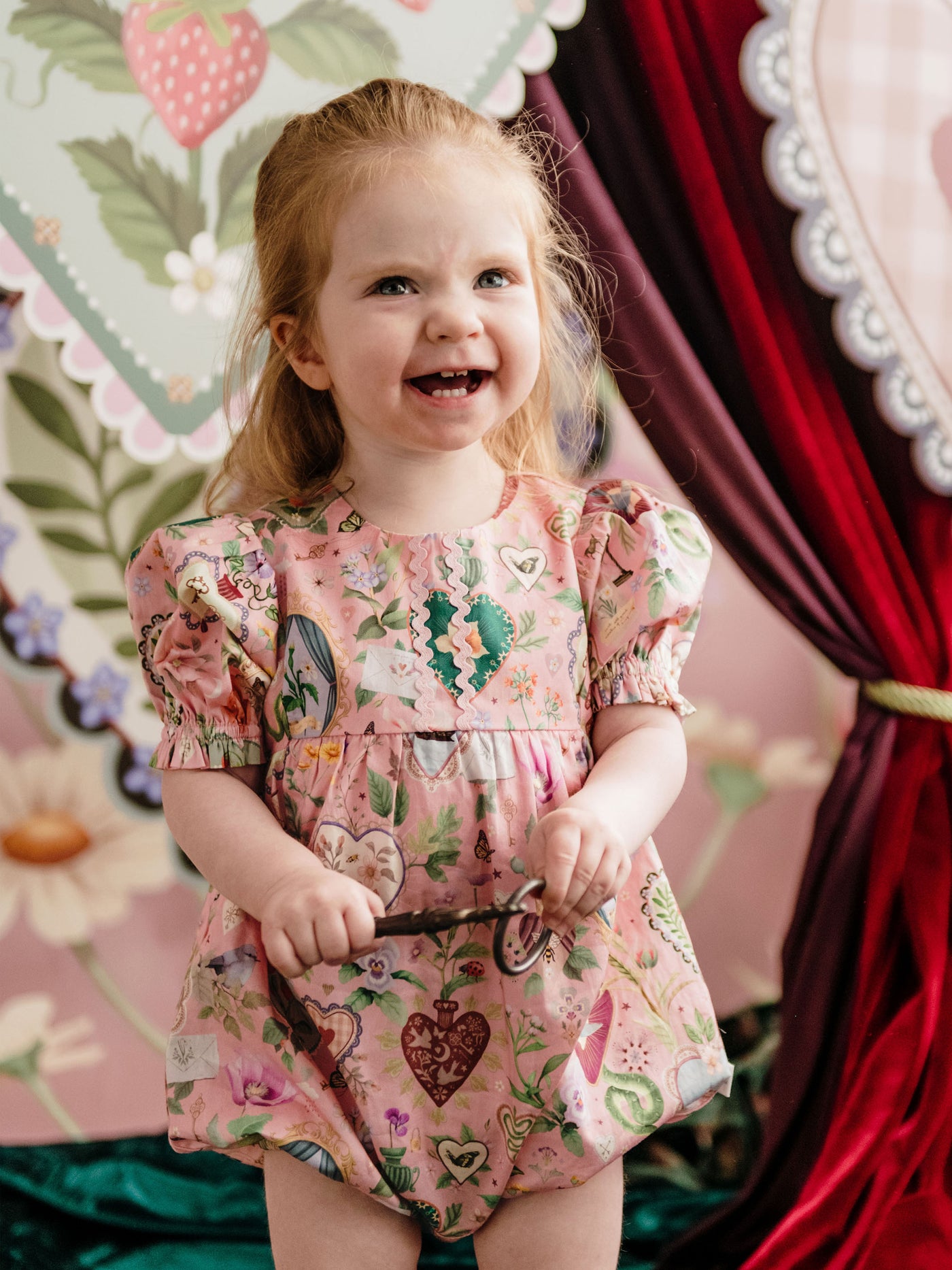 'All my Hearts' Mimi Romper - Parfait Pink