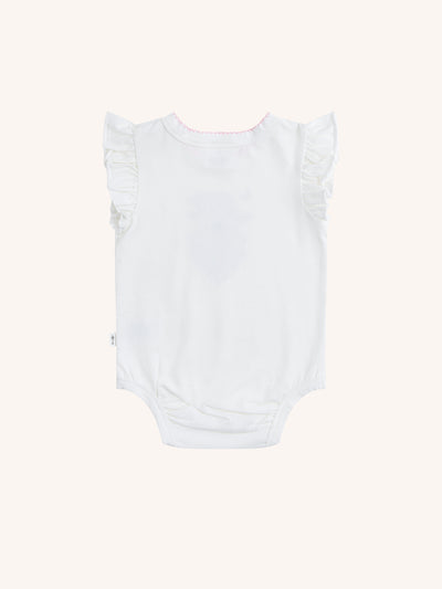 'Hearts' Bijou Bodysuit - Egret