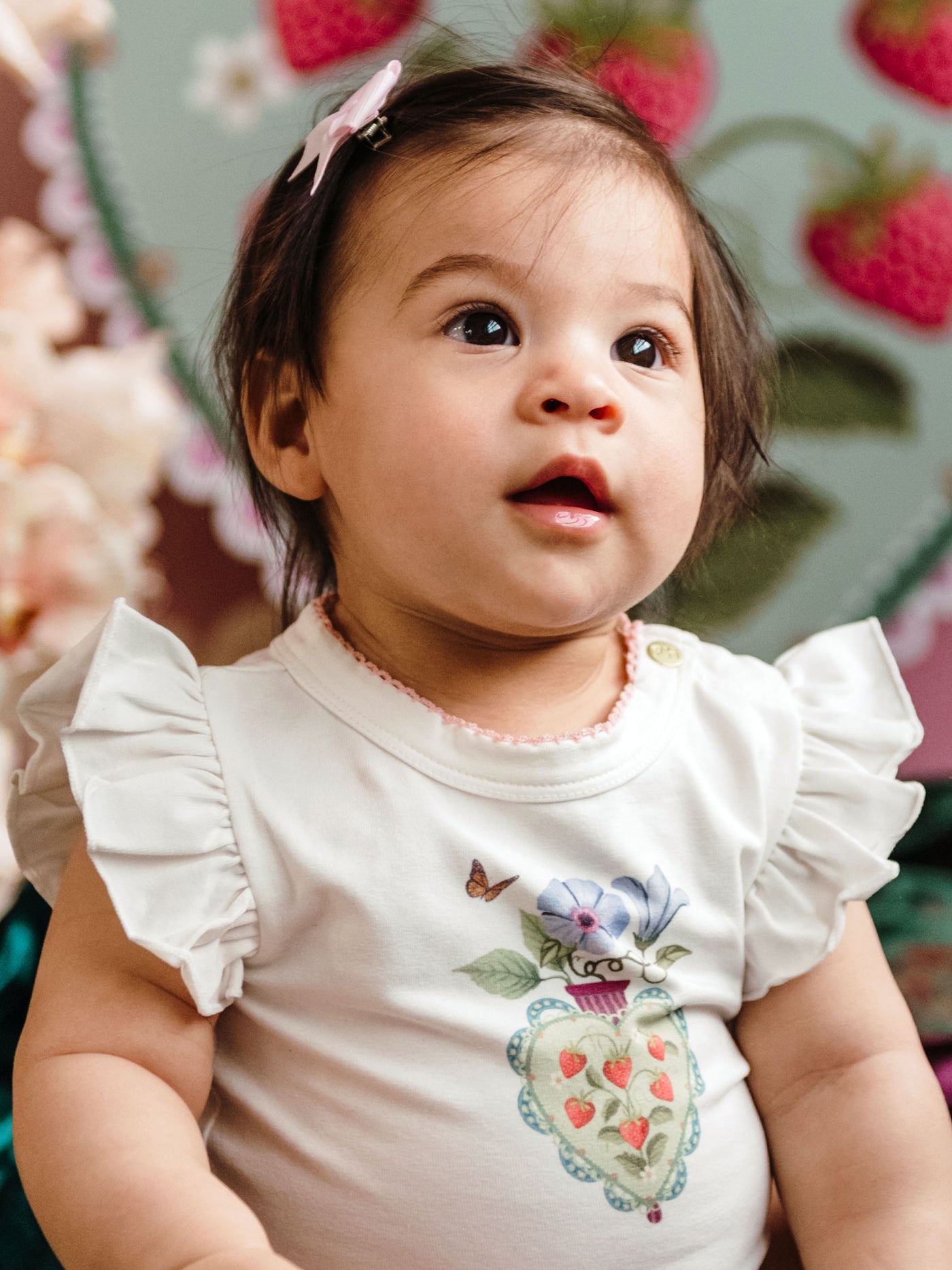 'Hearts' Bijou Bodysuit - Egret