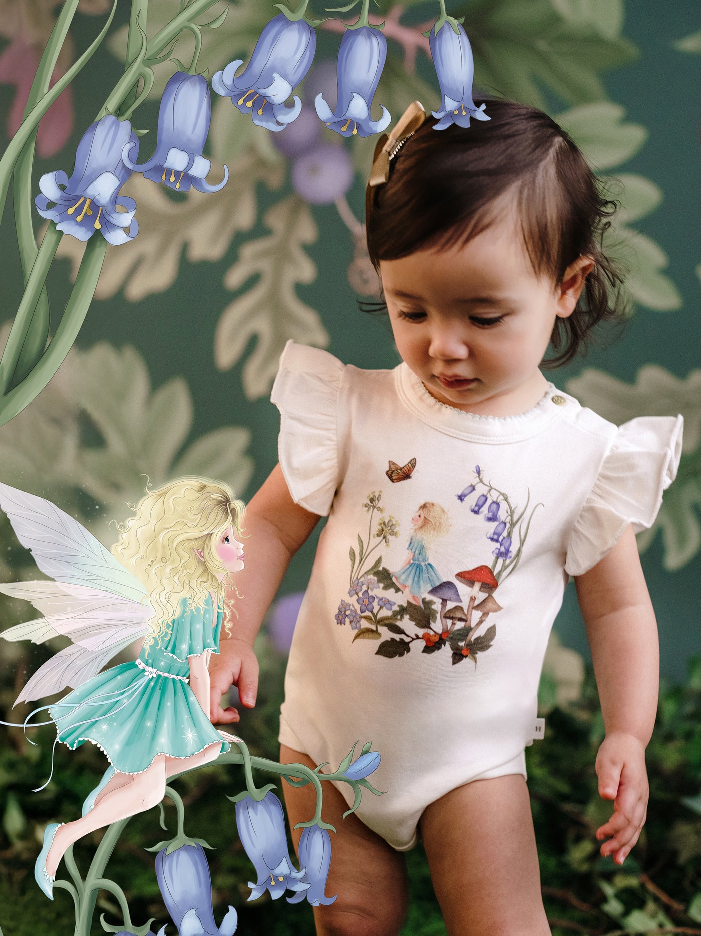 'Silky's Garden' Bijou Bodysuit - Fairy White