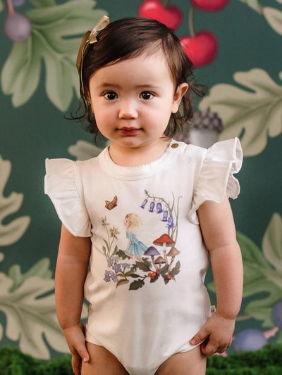 'Silky's Garden' Bijou Bodysuit - Fairy White