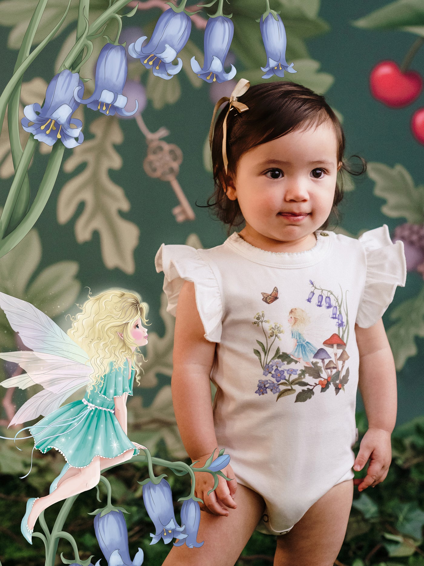 'Silky's Garden' Bijou Bodysuit - Fairy White