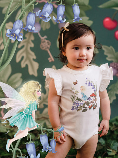 'Silky's Garden' Bijou Bodysuit - Fairy White