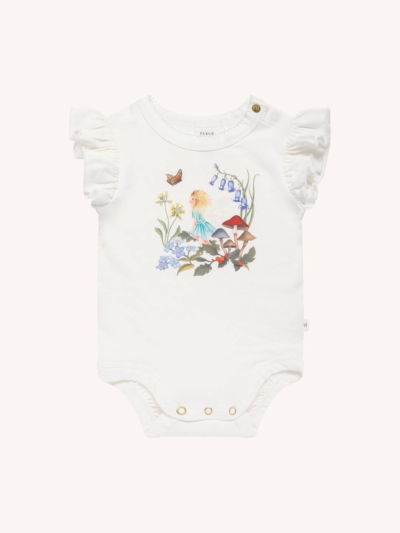 'Silky's Garden' Bijou Bodysuit - Fairy White