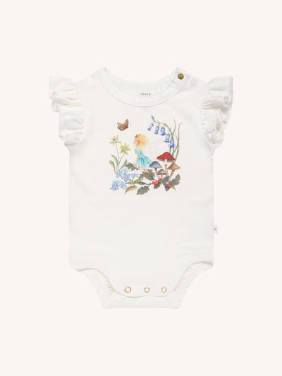 'Silky's Garden' Bijou Bodysuit - Fairy White