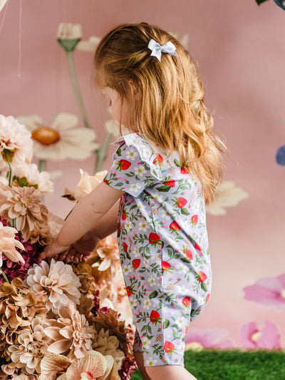 'Secret Diary' Precious Shorty Frill Coverall - Violet