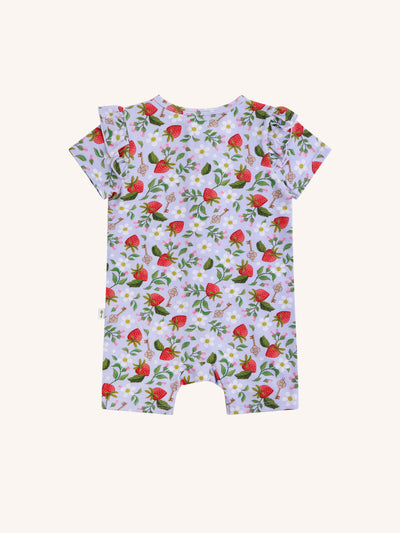 'Secret Diary' Precious Shorty Frill Coverall - Violet