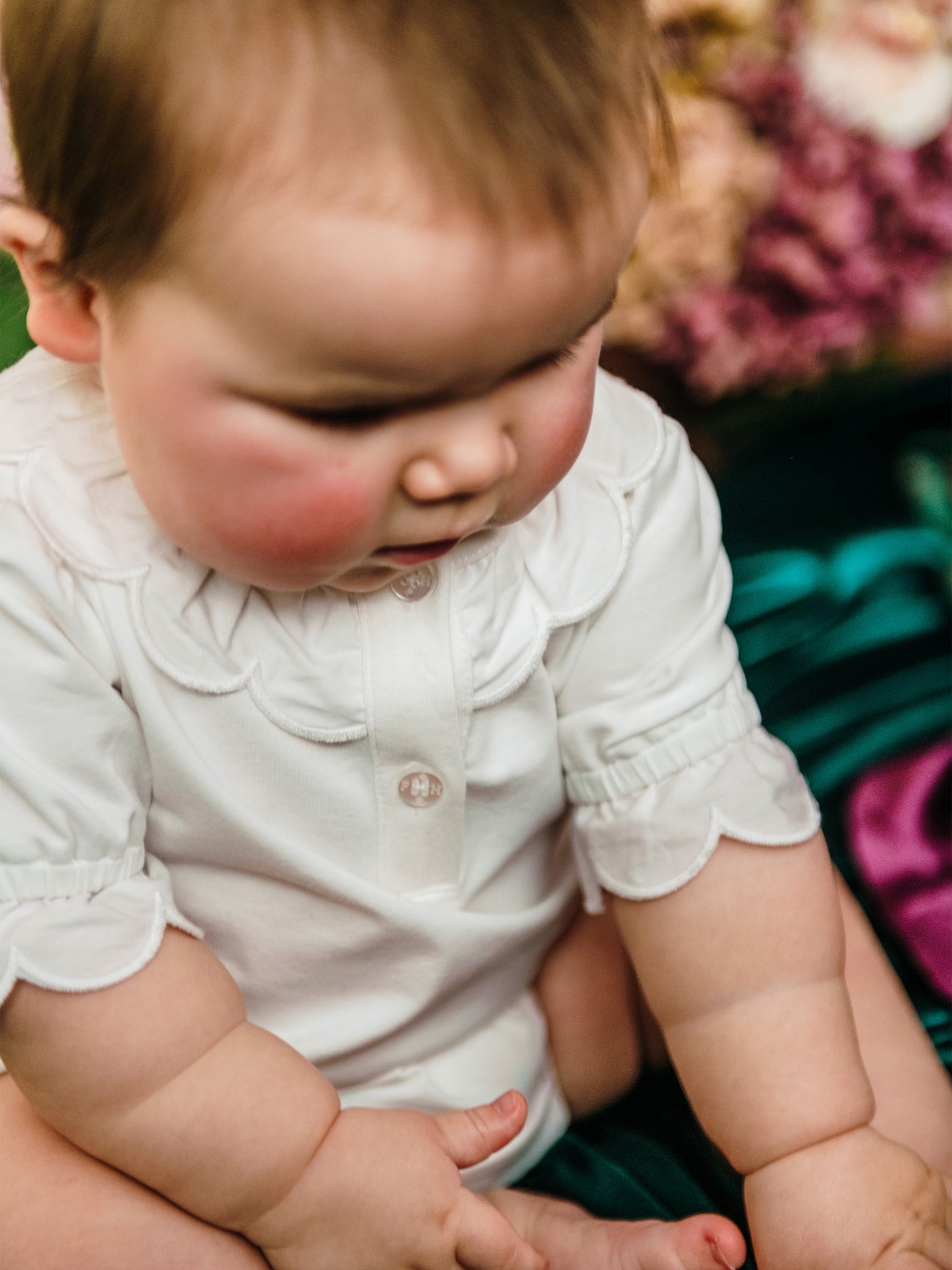 'All my Hearts' Pixie Romper - Egret