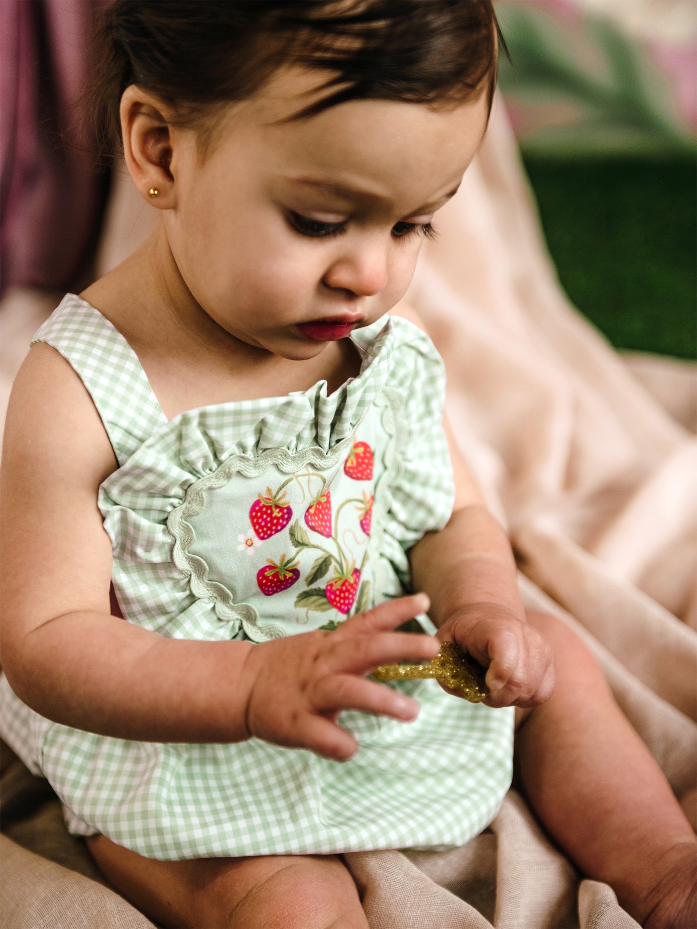 Strawberry Fields Romper - Minty
