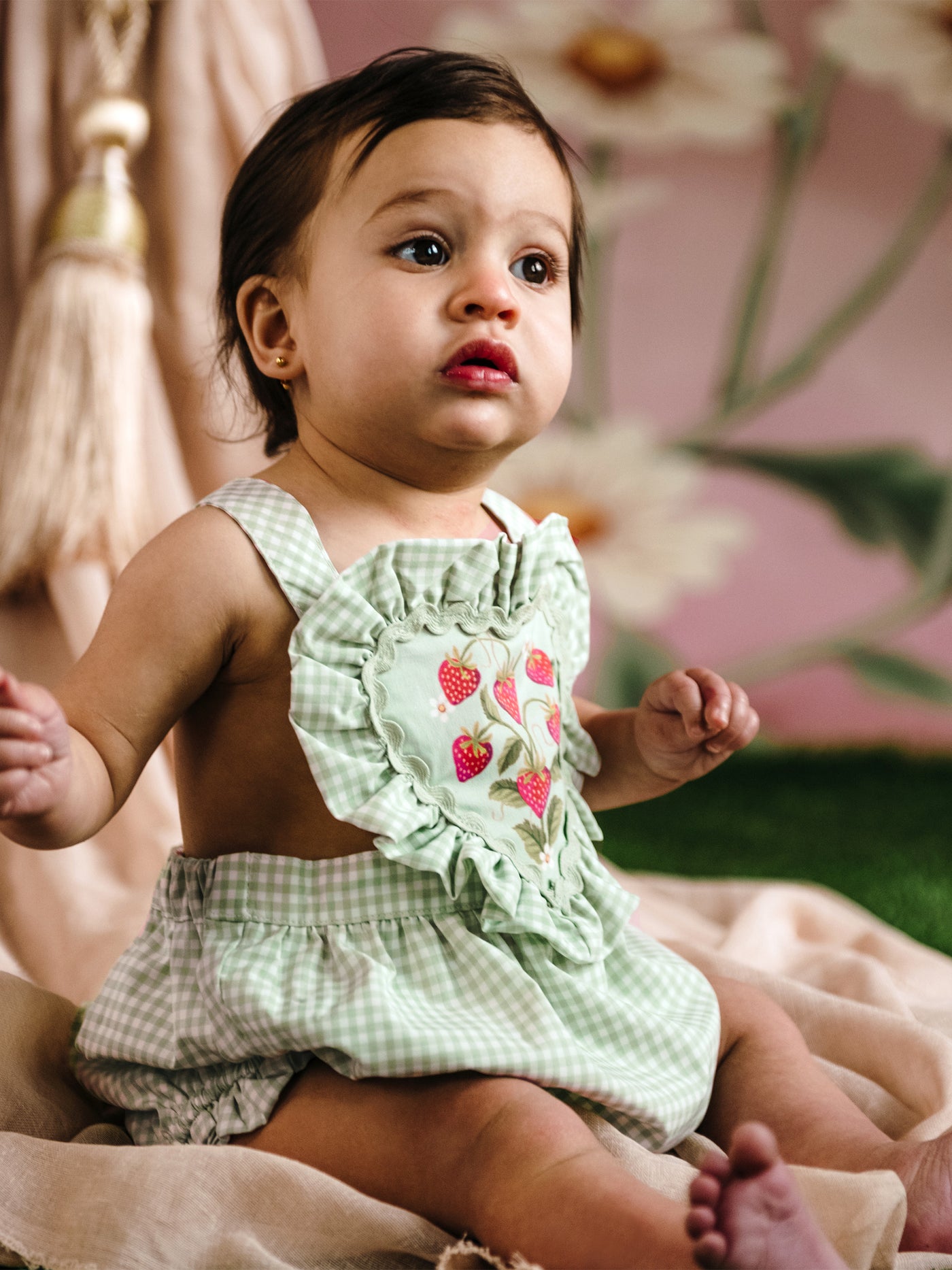 Strawberry Fields Romper - Minty