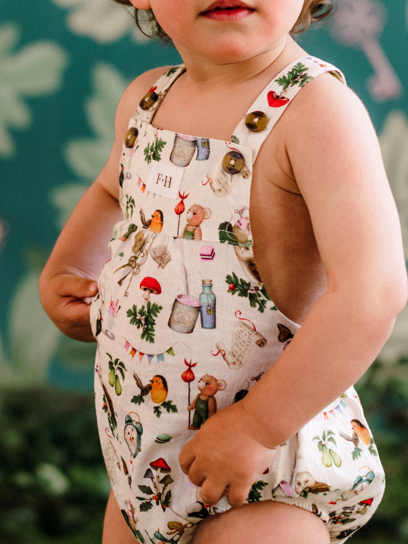 'Mini Magic' Playful Romper - Latte