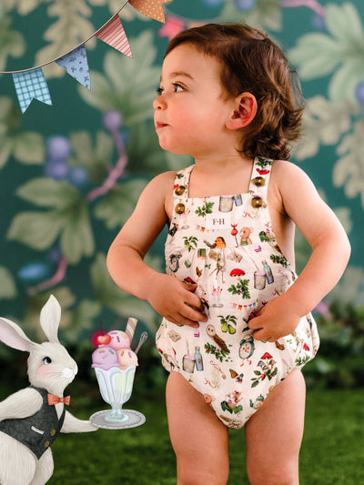 'Mini Magic' Playful Romper - Latte