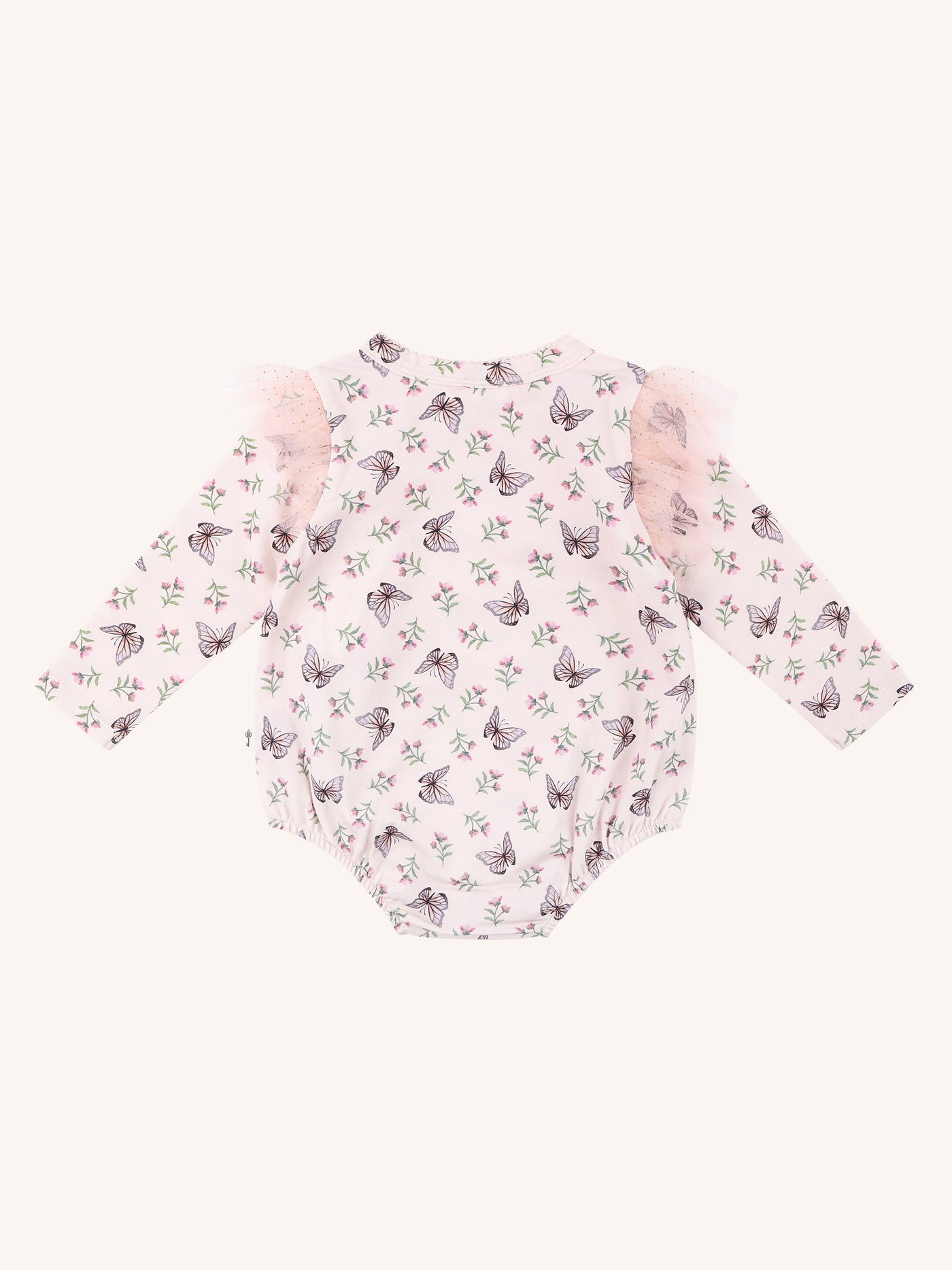 'Dancing Butterflies' Flutter Bodysuit - Pearl