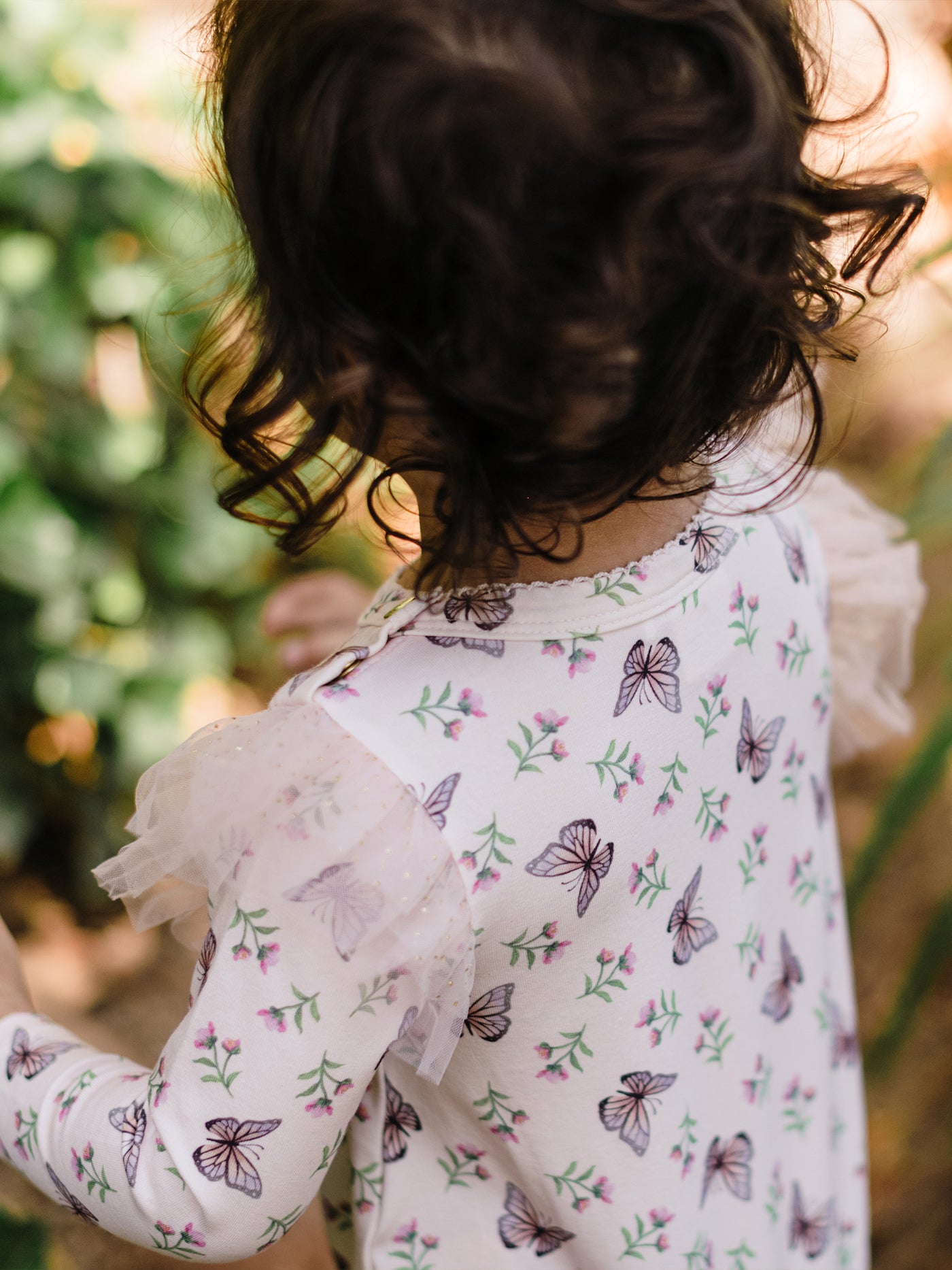 'Dancing Butterflies' Flutter Bodysuit - Pearl