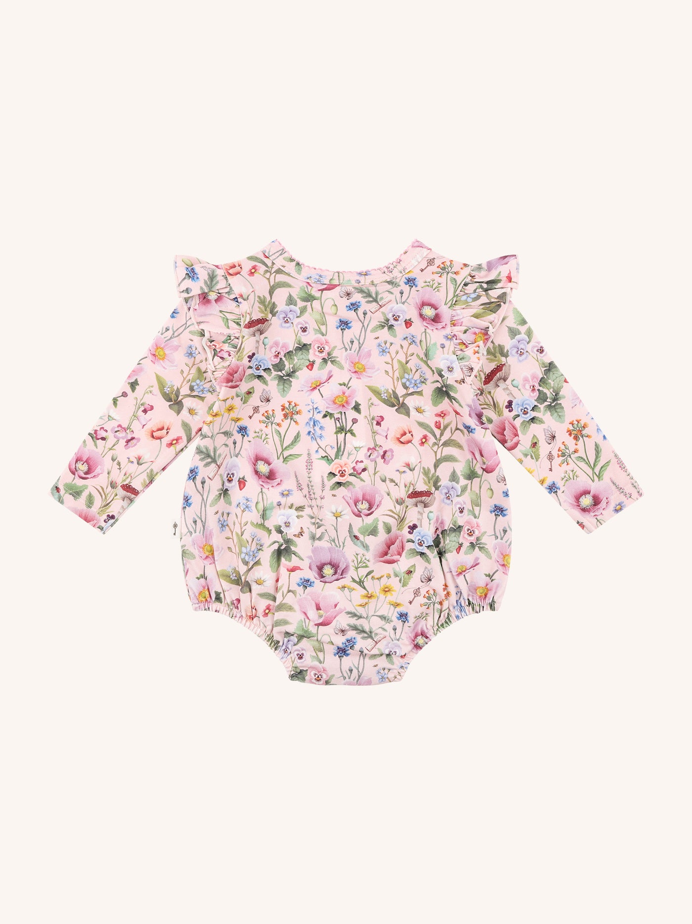 'Garden of Dreams' Delightful Frill Bodysuit - Peach