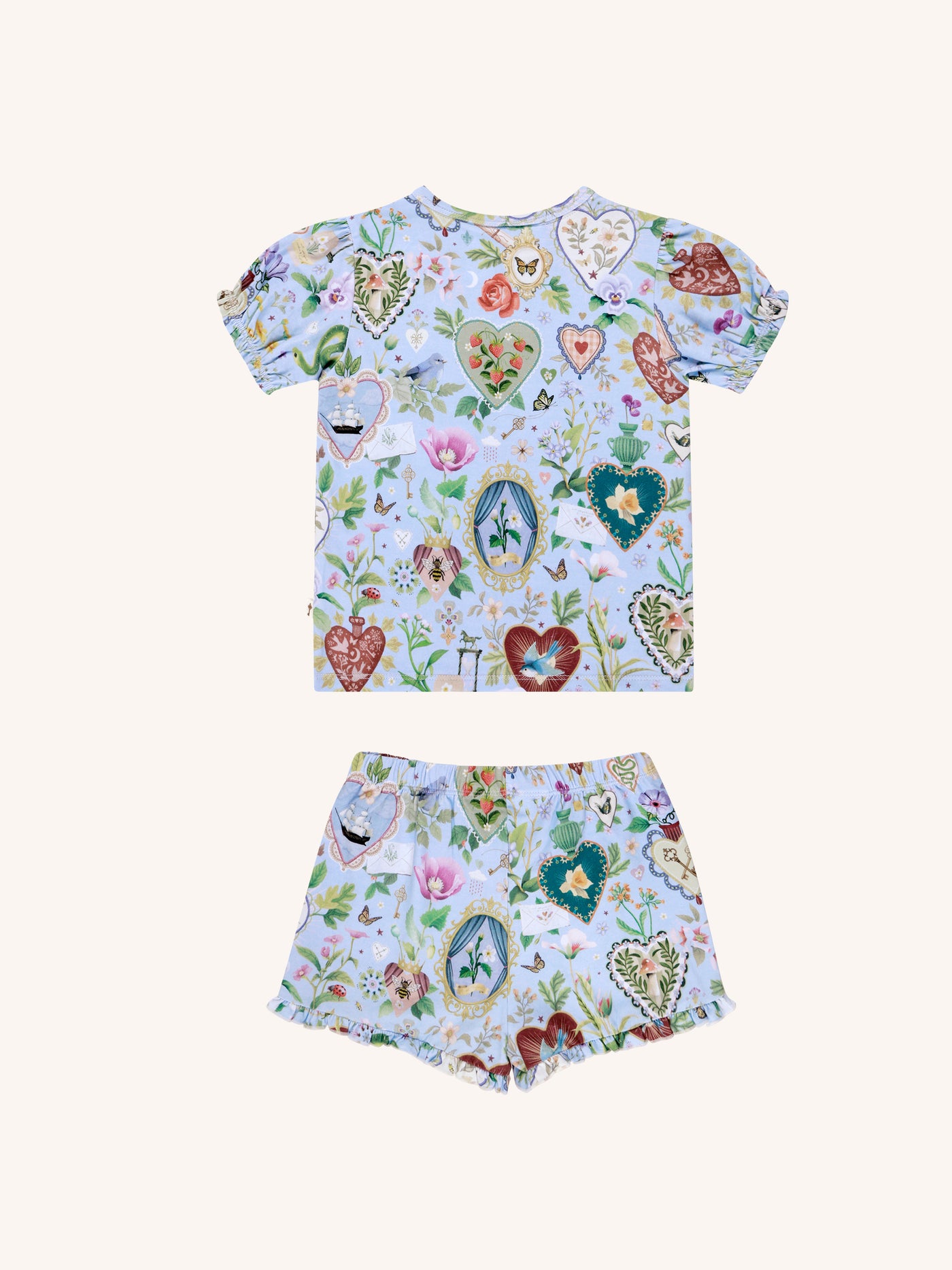 'All my Hearts' Plume Sleep Set - Powder Blue