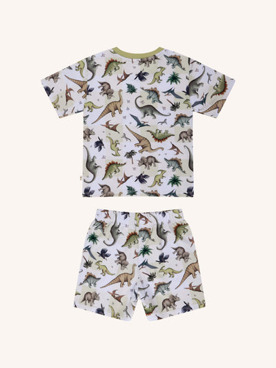 'Prehistorica' Tavi Sleep Set - Avocado Check
