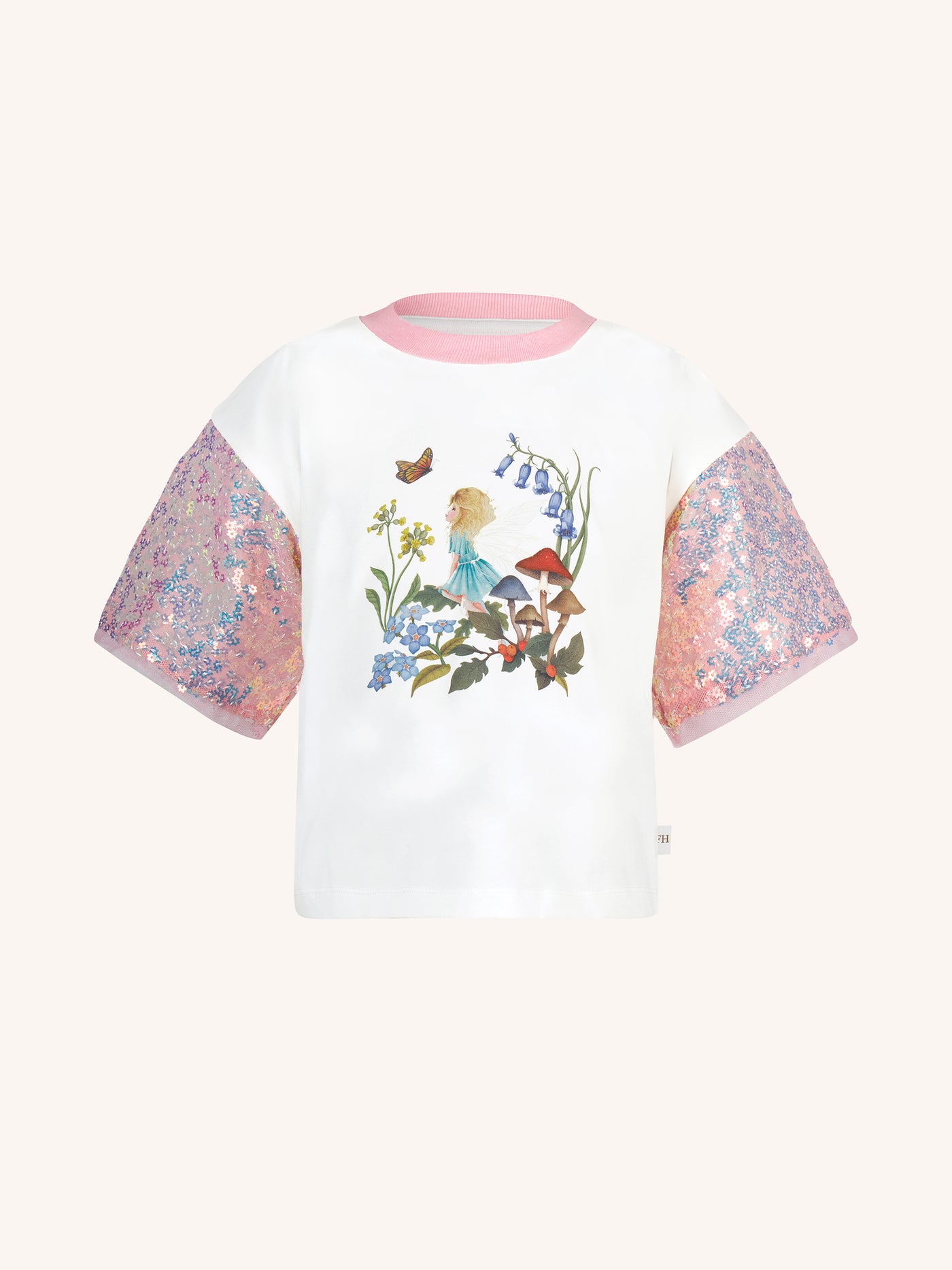 'Silky's Garden' Shimmer Sweet Tee - Sugar Pink