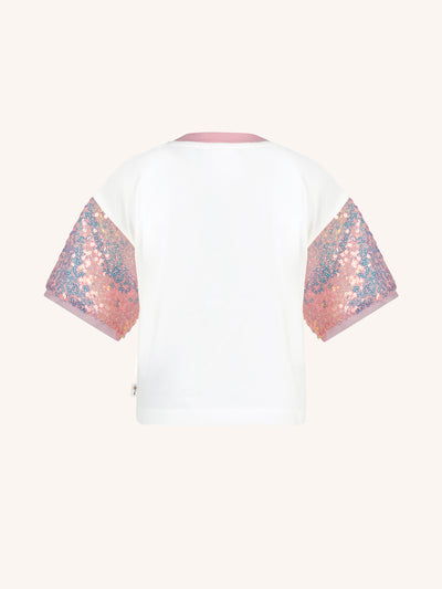 'Silky's Garden' Shimmer Sweet Tee - Sugar Pink